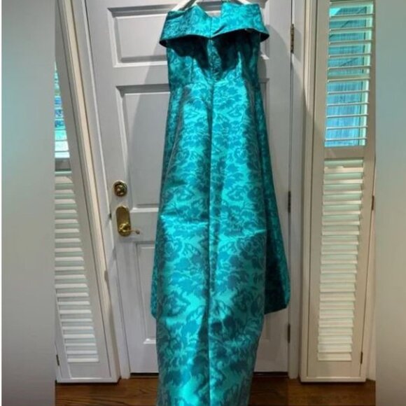 NWOT Rickie Freeman for Teri Jon Off the Shoulder Floral High Low Dress - Picture 8 of 10